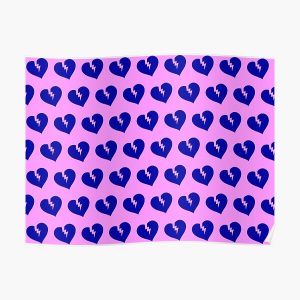 Blue Heartless Pattern Poster RB3006 product Offical Mac Miller Merch