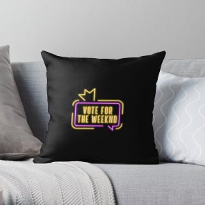 Vote For The Weeknd 2020 USA Presidential Election Purple Yellow Neon Throw Pillow RB3006 product Offical Mac Miller Merch