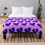 Blue Heartless Pattern Throw Blanket RB3006 product Offical Mac Miller Merch