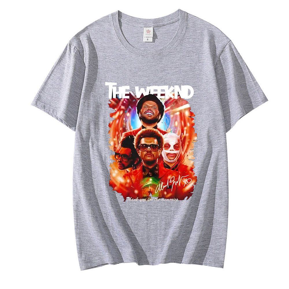 90s The Weeknd Vintage Unisex Black T-shirt Retro Graphics Cotton Man Woman T-shirts Tops Oversized Streetwear Harajuku T Shirt
