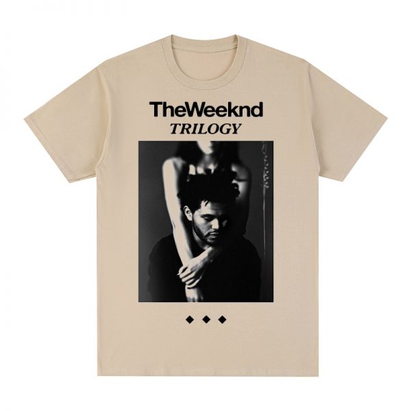The Weeknd Trilogy Album Cover Vintage white t shirt Cotton Men T shirt New TEE TSHIRT 3 - The Weeknd Store