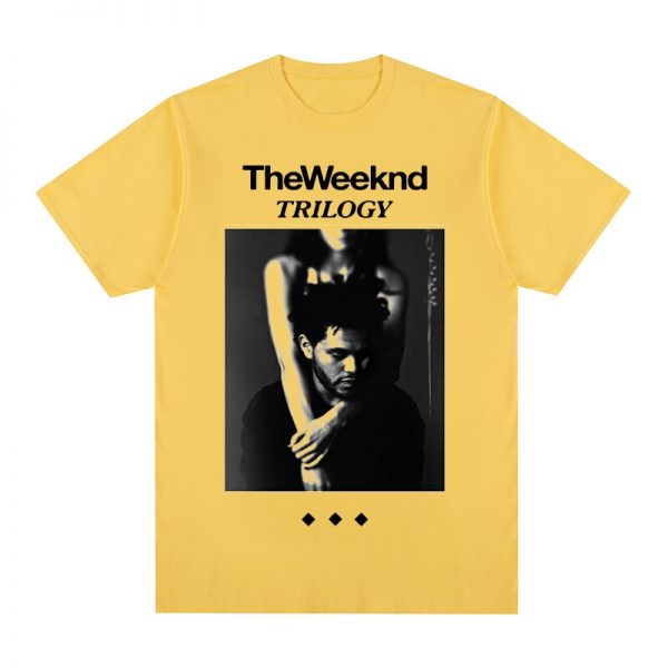 The Weeknd Trilogy Album Cover Vintage white t shirt Cotton Men T shirt New TEE TSHIRT 5 - The Weeknd Store