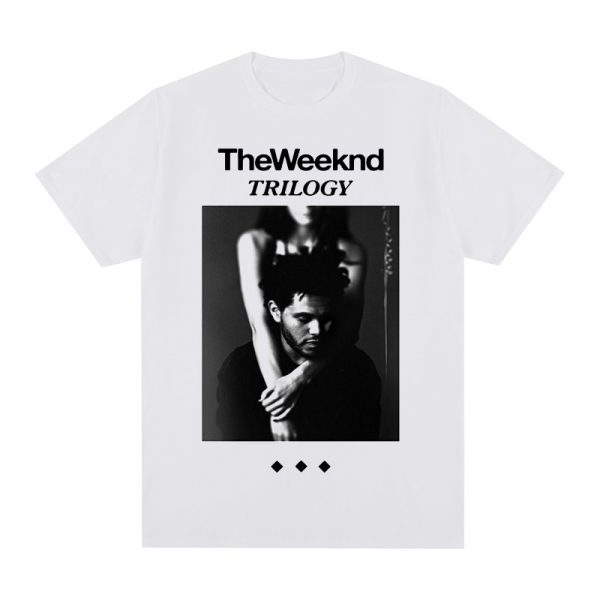 The Weeknd Trilogy Album Cover Vintage white t shirt Cotton Men T shirt New TEE TSHIRT - The Weeknd Store