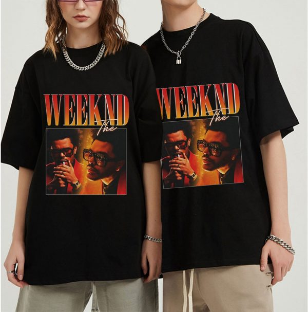 The Weeknd 2.0 90s Vintage Unisex Black Tshirt Men T Shirt Retro Graphic T Shirts 100% Cotton T-shirt Man Woman Top Punk Clothes