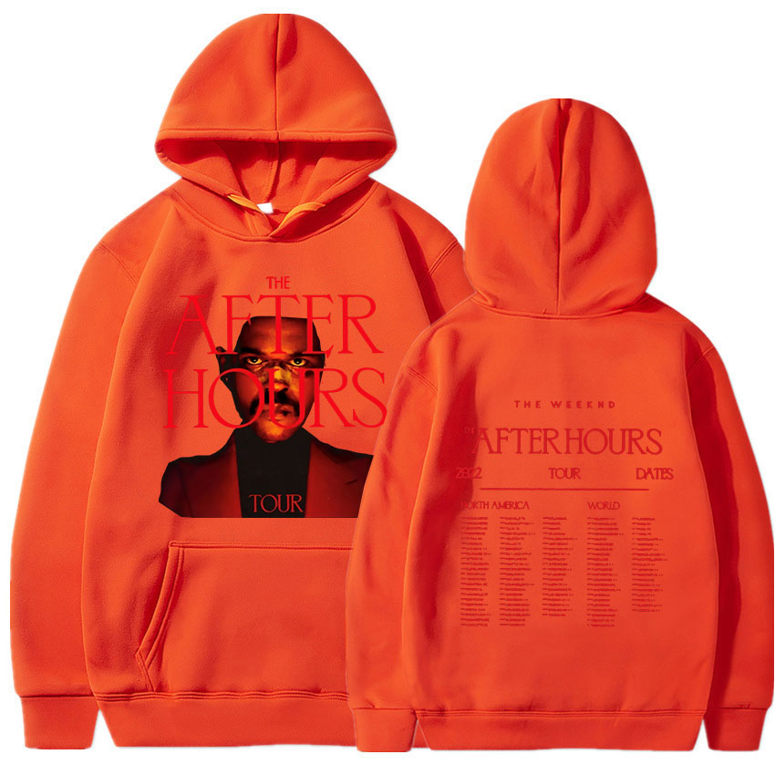 New Fashion Men Streetwear Hip Hop Singer The Weeknd Vintage Graphic Hoodies Men Autumn Winter Fleece Hooded Sweatshirts