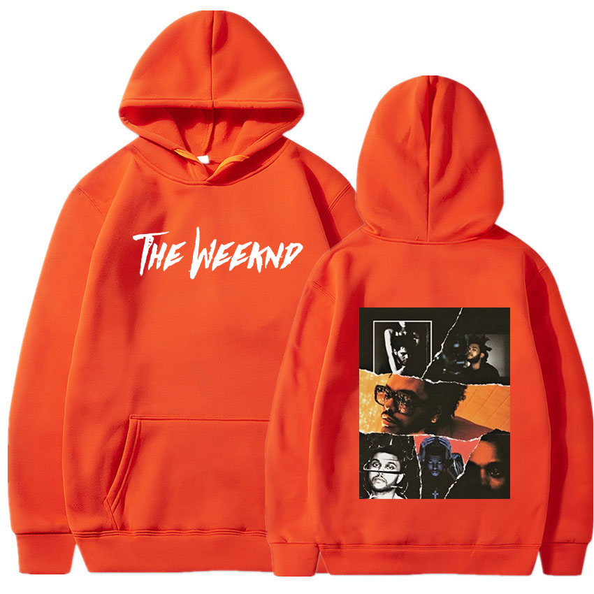 New Fashion Singer The Weeknd Vintage Graphics Hip Hop Hoodies Men Autumn Winter Fleece Hooded Sweatshirts Oversized Streetwear