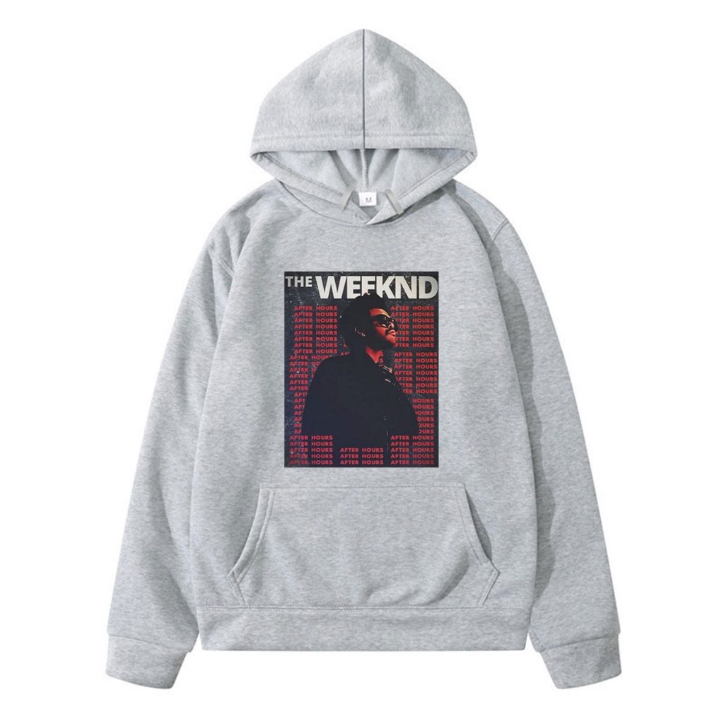 The Weeknd Harajuku Fashion Simple Print Winter Long Sleeves Thick Loose Casual Simple Man Hoodie Design Niche Hip Hop Oversized