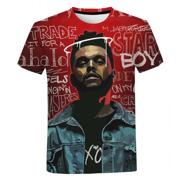 2021 The Weeknd 3D Print T Shirt Unisex Fashion Casual Short Sleeve Hip Hop T shirt 4 - The Weeknd Store
