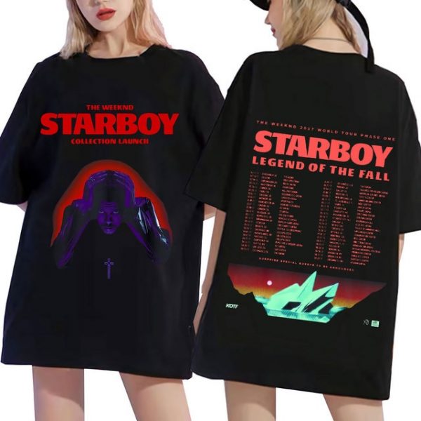 The Weeknd T shirt Starboy Legend of The Fall Tour 2017 Dates Tour Short Sleeve - The Weeknd Store