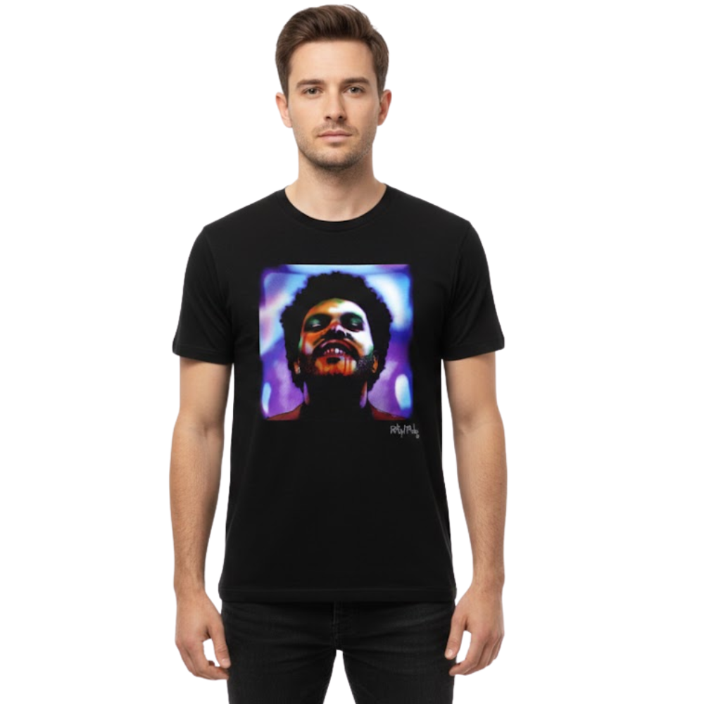The Weeknd T-shirt Abel Tesfaye Portrait Graphic Tee NTAN1002 3 - The Weeknd Store The Weeknd T-shirt Abel Tesfaye Portrait Graphic Tee NTAN1002 - Image 3
