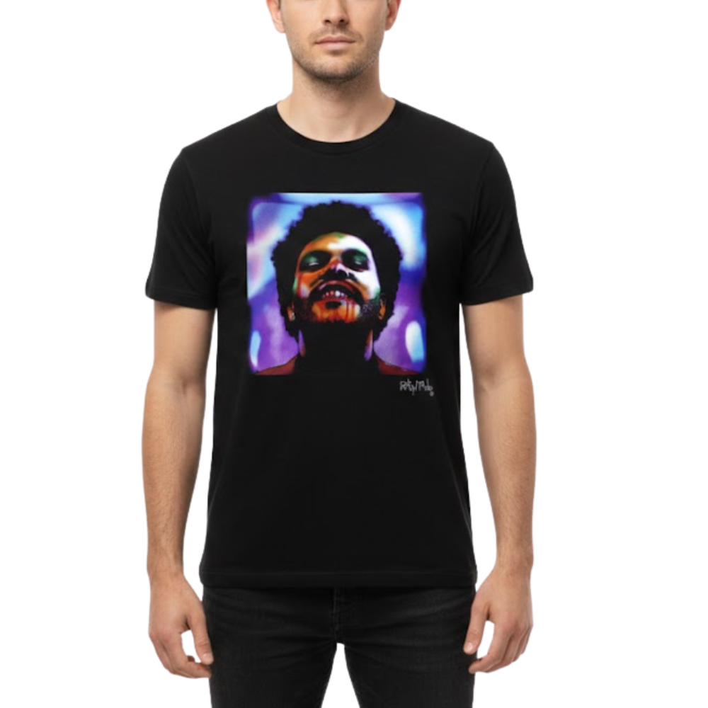 The Weeknd T-shirt Abel Tesfaye Portrait Graphic Tee NTAN1002 2 - The Weeknd Store The Weeknd T-shirt Abel Tesfaye Portrait Graphic Tee NTAN1002 - Image 2