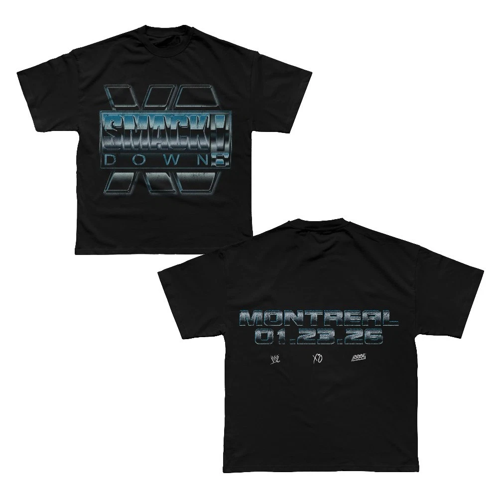 WWE x XO The 1Weeknd SMACKDOWN DTNK0503 T-shirt 1 - The Weeknd Store WWE x XO The 1Weeknd SMACKDOWN DTNK0503 T-shirt