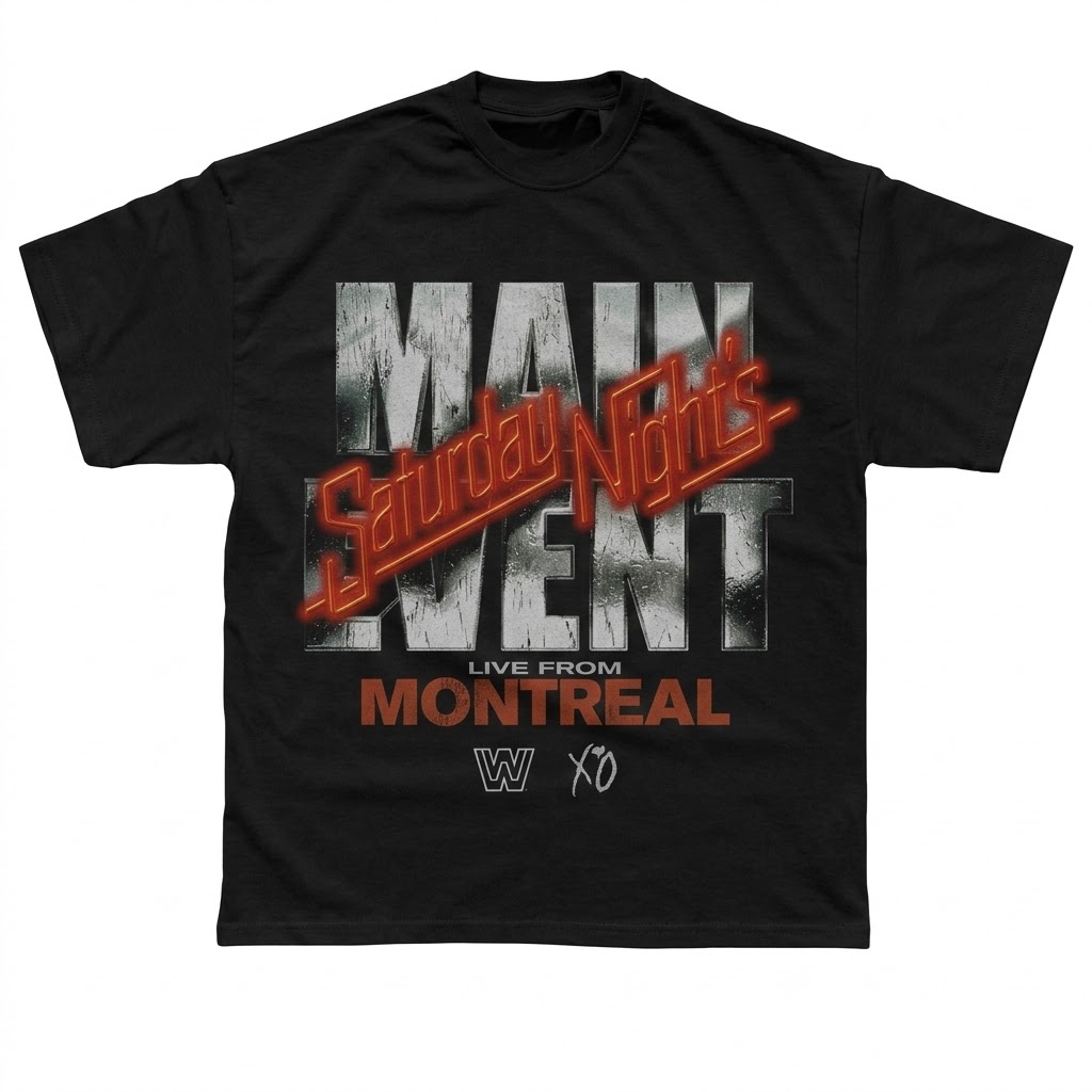 WWE x XO The 1Weeknd SATURDAY NIGHT'S MAIN EVENT DTNK0403 Jan 26 2026 T-shirt 3 - The Weeknd Store WWE x XO The 1Weeknd SATURDAY NIGHT'S MAIN EVENT DTNK0403 Jan 26 2026 T-shirt - Image 3