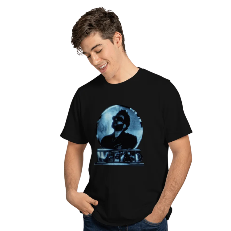 Dawn FM Blue Portrait LA 0204 The Weeknd T-shirts 3 - The Weeknd Store Dawn FM Blue Portrait LA 0204 The Weeknd T-shirts - Image 3