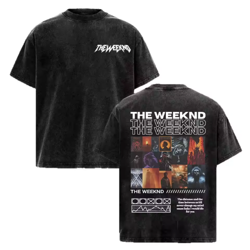 The Weeknd New Design DTNK1805 Washed T-Shirt 1 - The Weeknd Store The Weeknd New Design DTNK1805 Washed T-Shirt