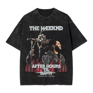 2026 AFTER HOURS DAWN EUROPE The Weeknd Outfit DTNK1805 Washed T-Shirt