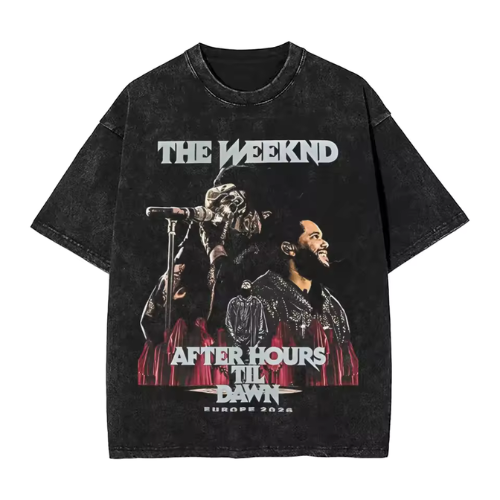 2026 AFTER HOURS DAWN EUROPE The Weeknd Outfit DTNK1805 Washed T-Shirt 1 - The Weeknd Store 2026 AFTER HOURS DAWN EUROPE The Weeknd Outfit DTNK1805 Washed T-Shirt