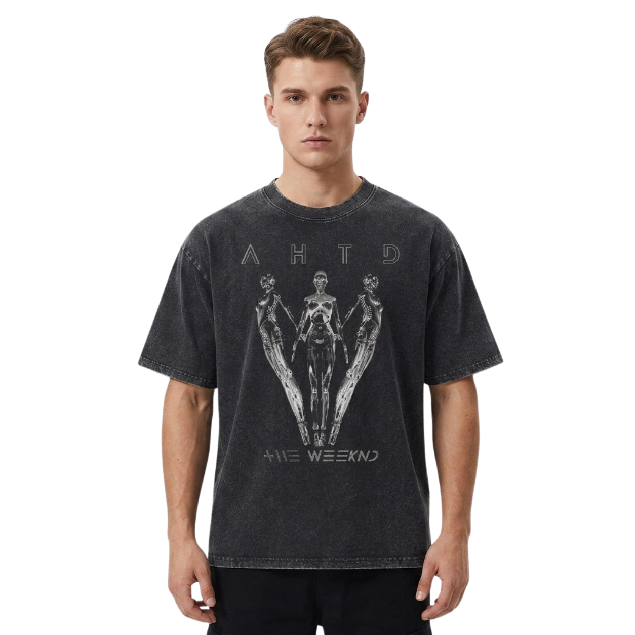 AHTD Dark Aesthetic HTCT2106 The Weeknd Washed T-Shirt 2 - The Weeknd Store AHTD Dark Aesthetic HTCT2106 The Weeknd Washed T-Shirt - Image 2
