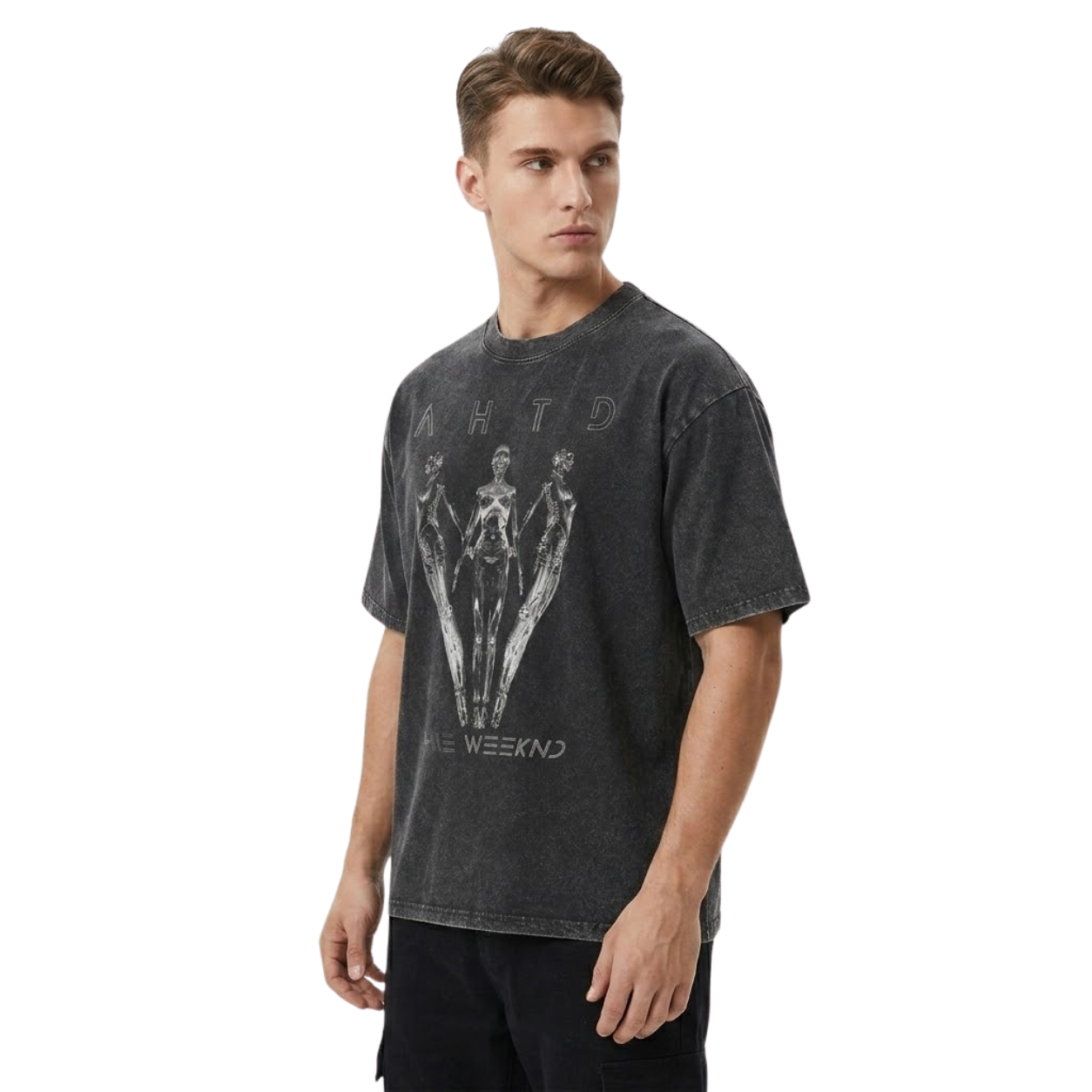 AHTD Dark Aesthetic HTCT2106 The Weeknd Washed T-Shirt 3 - The Weeknd Store AHTD Dark Aesthetic HTCT2106 The Weeknd Washed T-Shirt - Image 3
