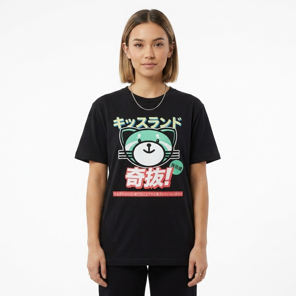 Kiss Land Oxcy Cat Graphic LA 0106 T-shirt 2 - The Weeknd Store Kiss Land Oxcy Cat Graphic LA 0106 T-shirt - Image 2